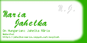 maria jahelka business card